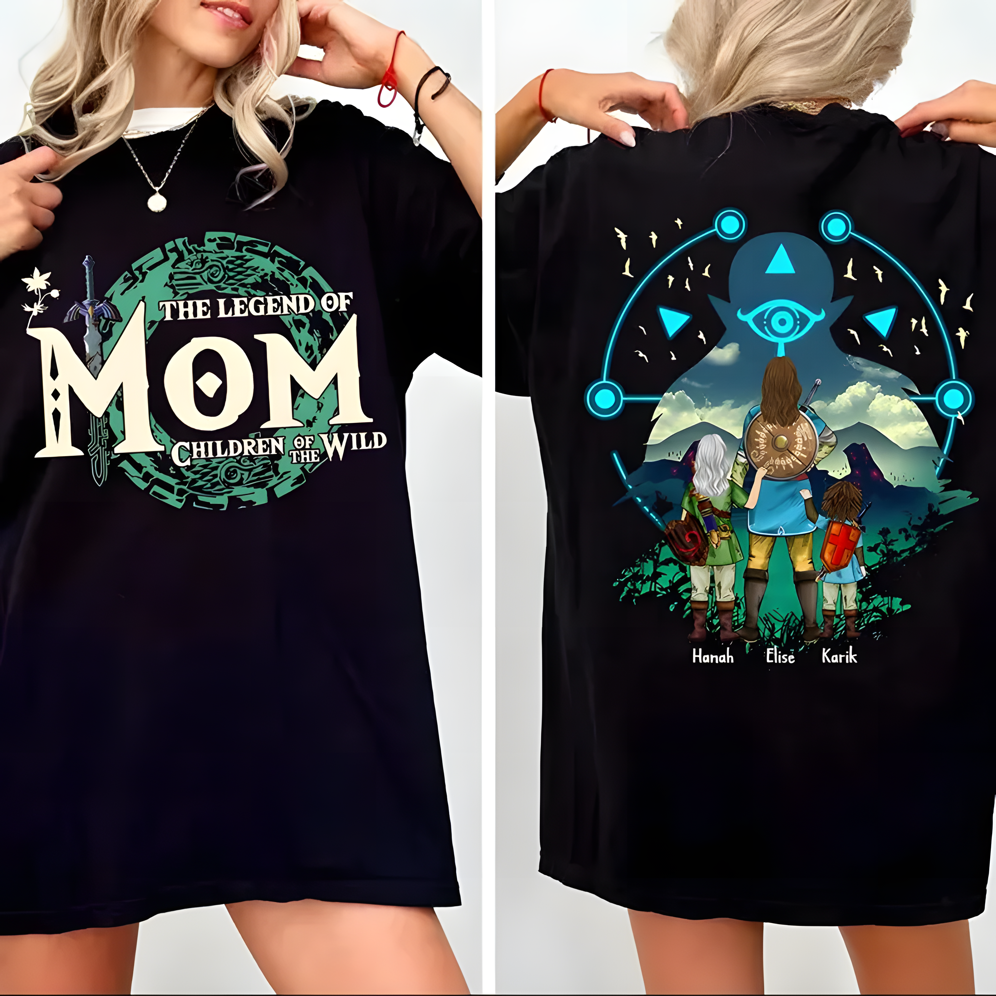 Personalized Cotton Shirt for Mom - Legend of Mom Children of the Wild Gift