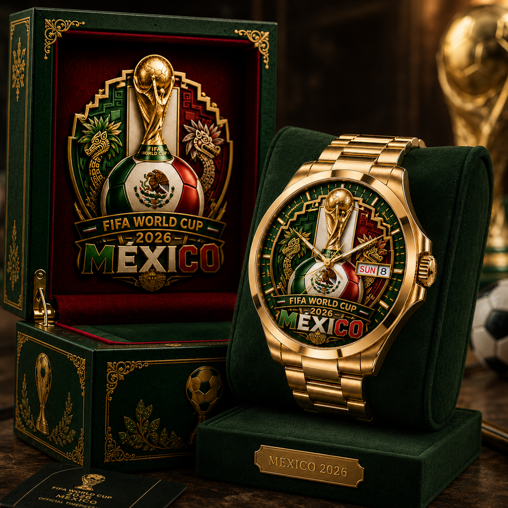 Personalized Mexico 2026 World Cup Men's Watch Gift for Soccer Fans
