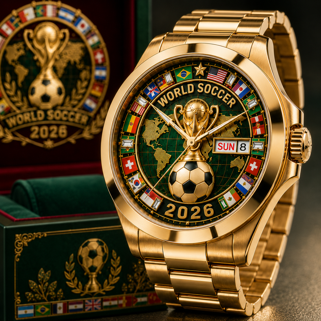 Personalized World Soccer Championship 2026 Men's Watch Gift for Dad, Soccer Fans