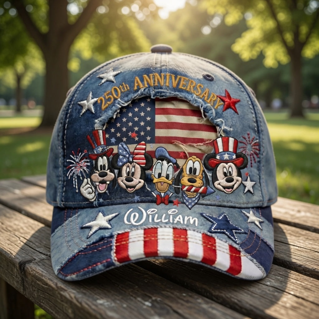 Personalized Classic Cap with 250th Anniversary Design for Independence Day Gift