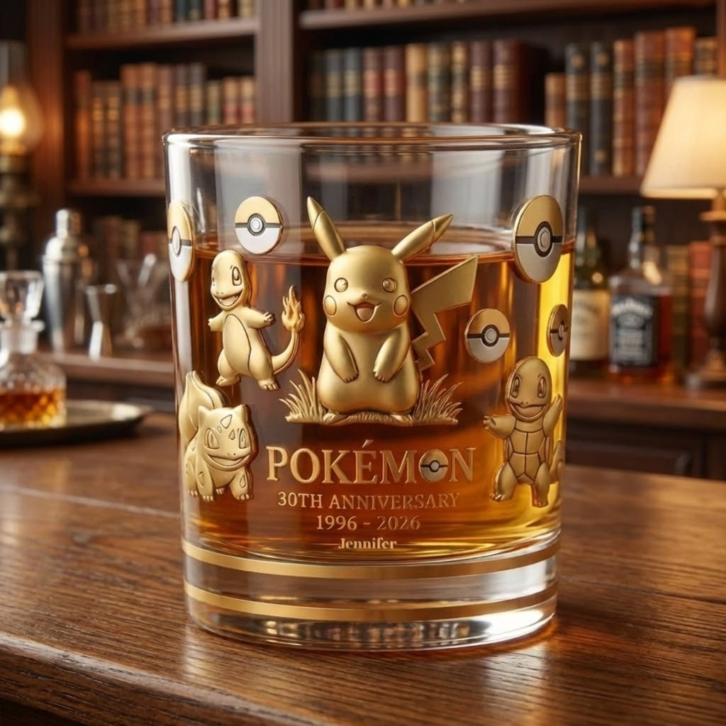 Personalized Whiskey Glass for Couples Movie Fans Anniversary Gift