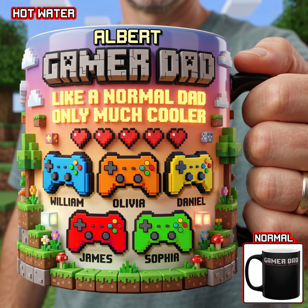 Personalized Color Changing Mug Gamer Dad Gift Idea