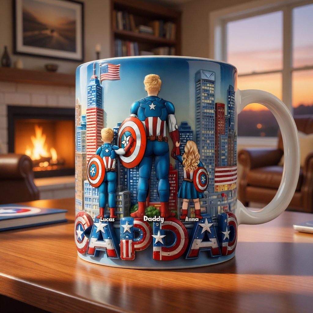Personalized Hero Dad Mug Unique Gift for Father's Day