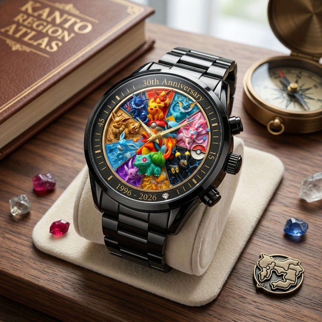 Personalized 30th Anniversary Pokémon Hand Watch Gift for Fans