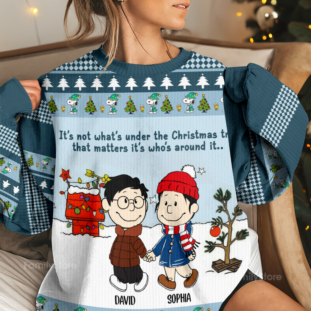 Personalized Christmas Ugly Sweater for Couples - Custom Gift