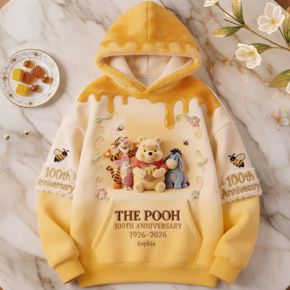Personalized 100th Anniversary Shirt for Pooh Fans | Custom All Over Print Gift