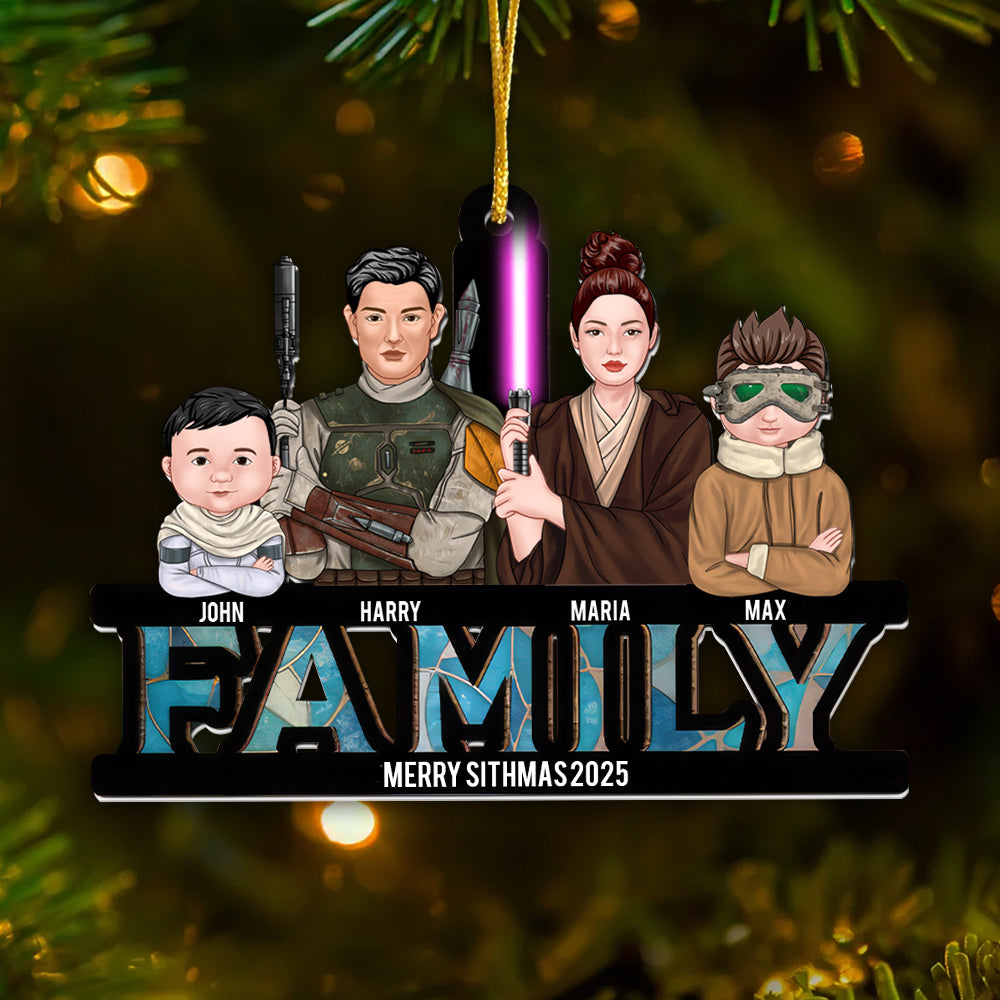 Personalized Acrylic Ornament Merry Sithmas Gift for Family