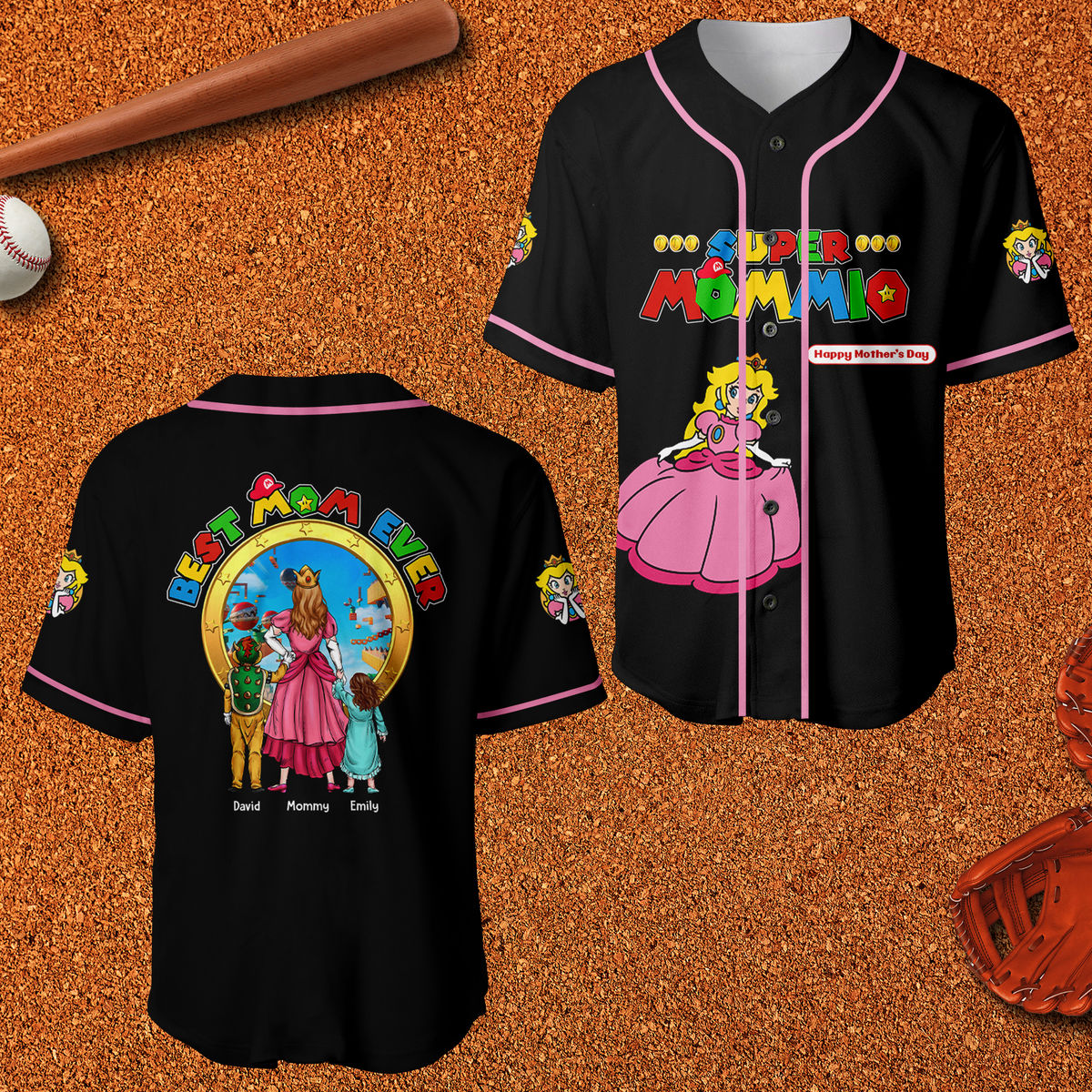 Personalized Baseball Jersey Best Mom Ever Gift for Mom
