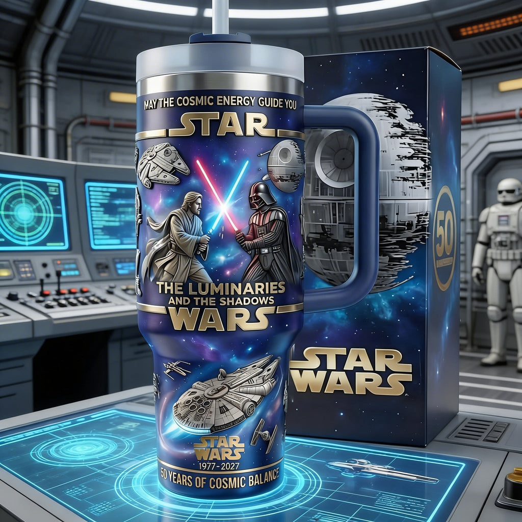 Personalized Star Wars Tumbler 40oz with Straw Gift for Movie Fans