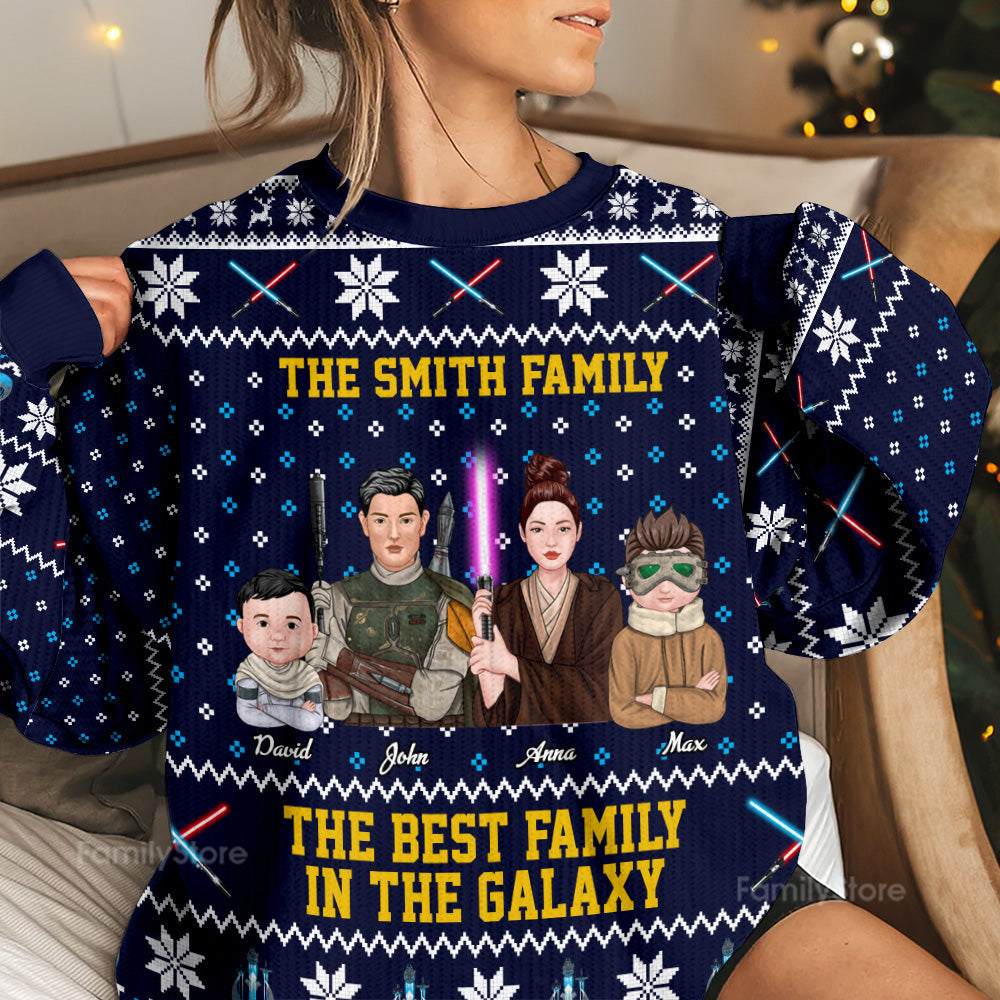 Personalized Star Wars Ugly Sweater for Family Christmas Gift