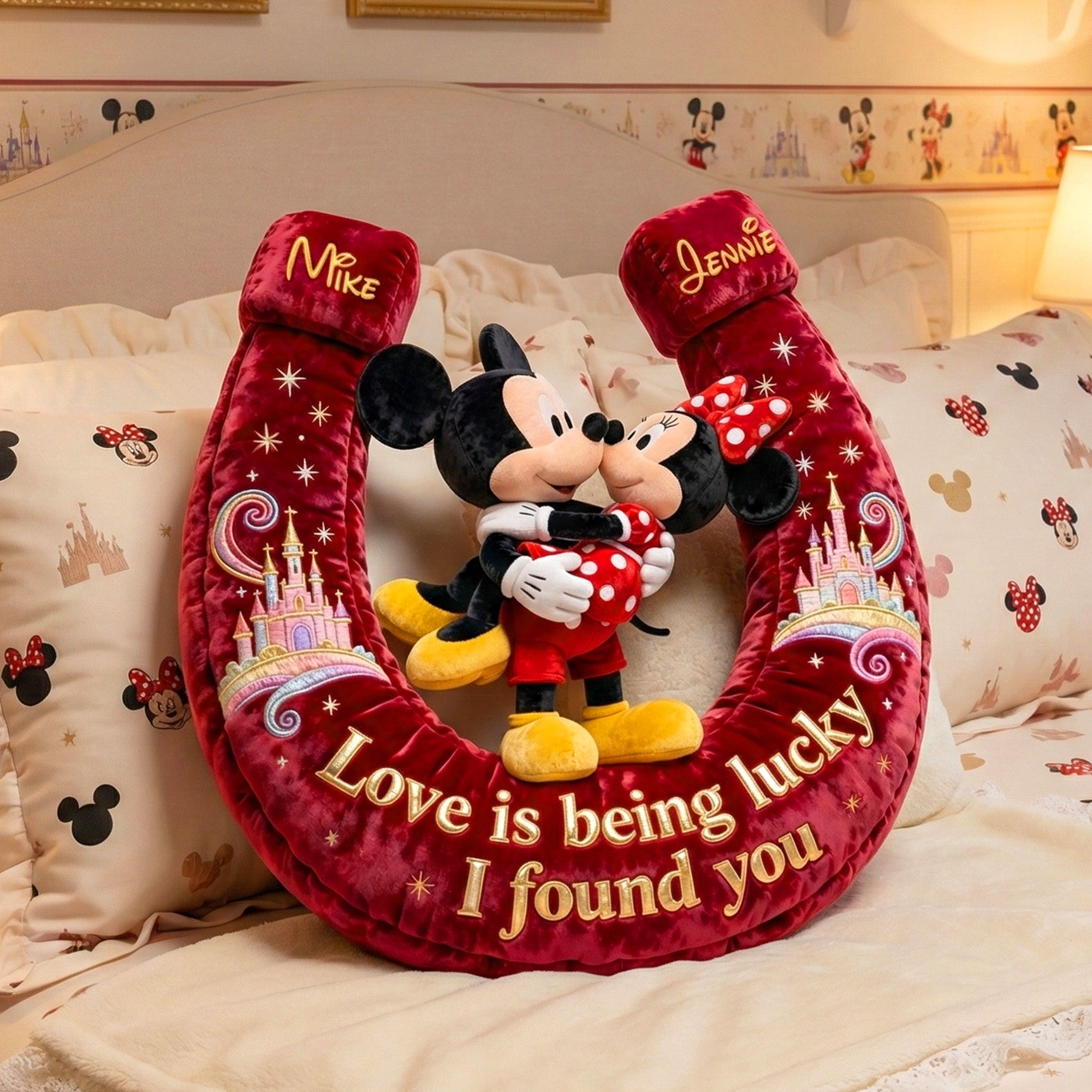 Personalized Custom Shaped Pillow Love Is Being Lucky Gift for Couples