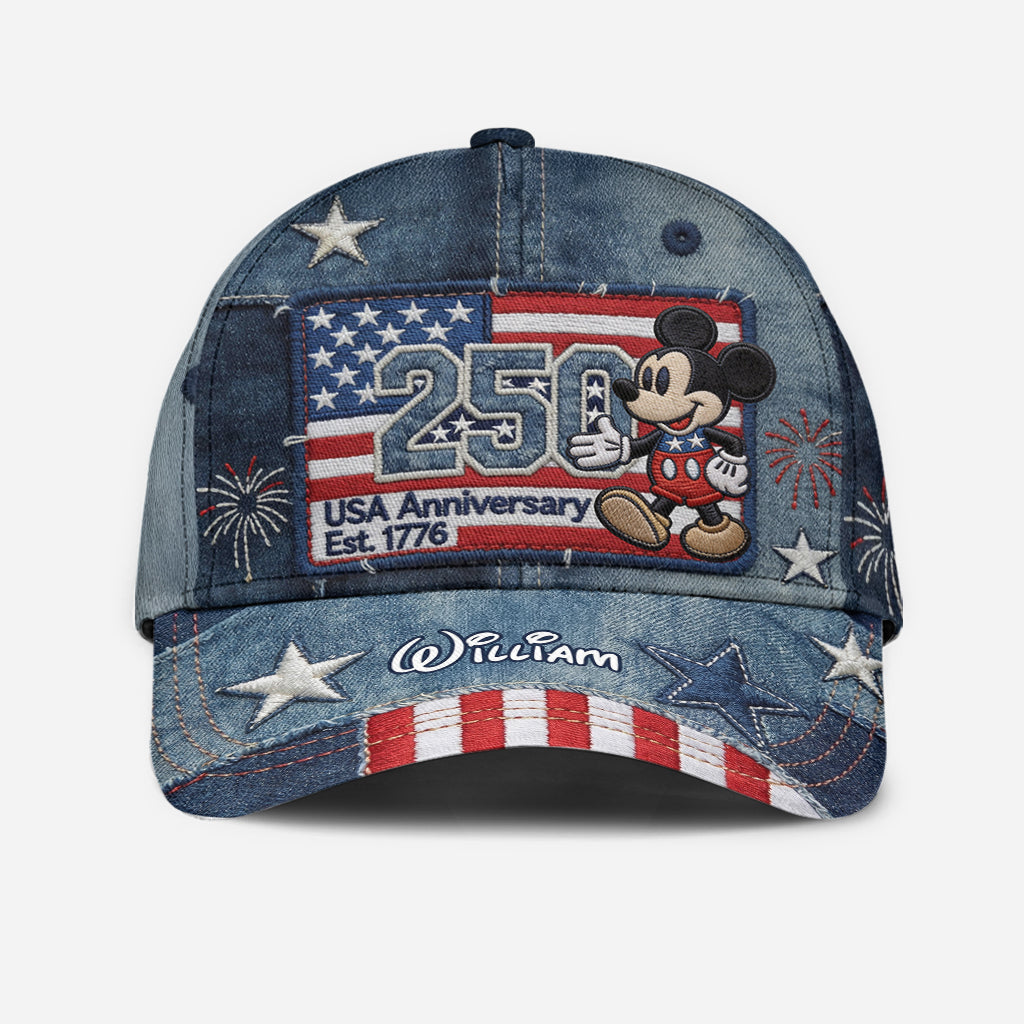 Personalized Classic Cap USA Anniversary Gift for Patriotic Dad