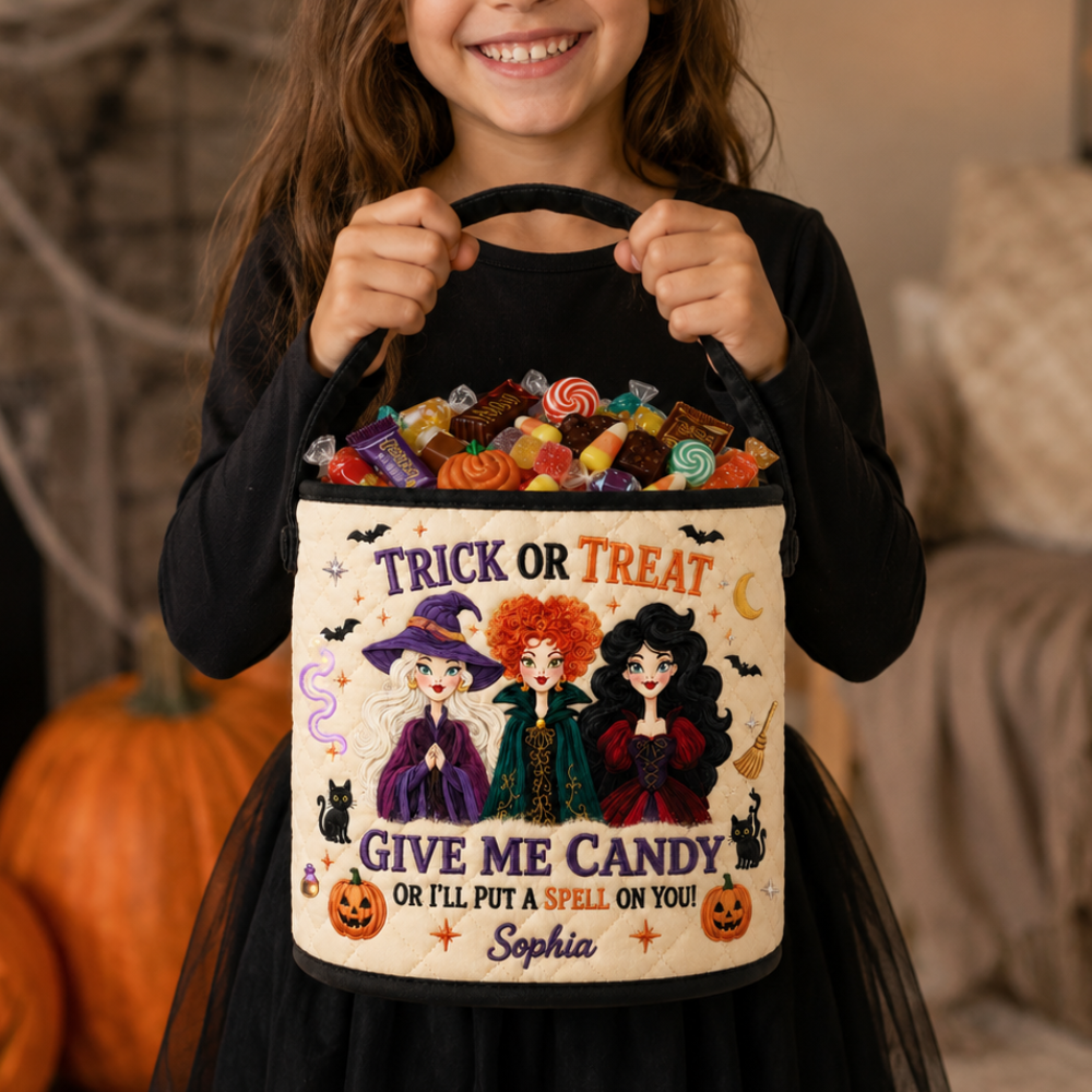 Personalized Halloween Spooky Basket Trick Or Treat Gift for Her Basket GradoCreations