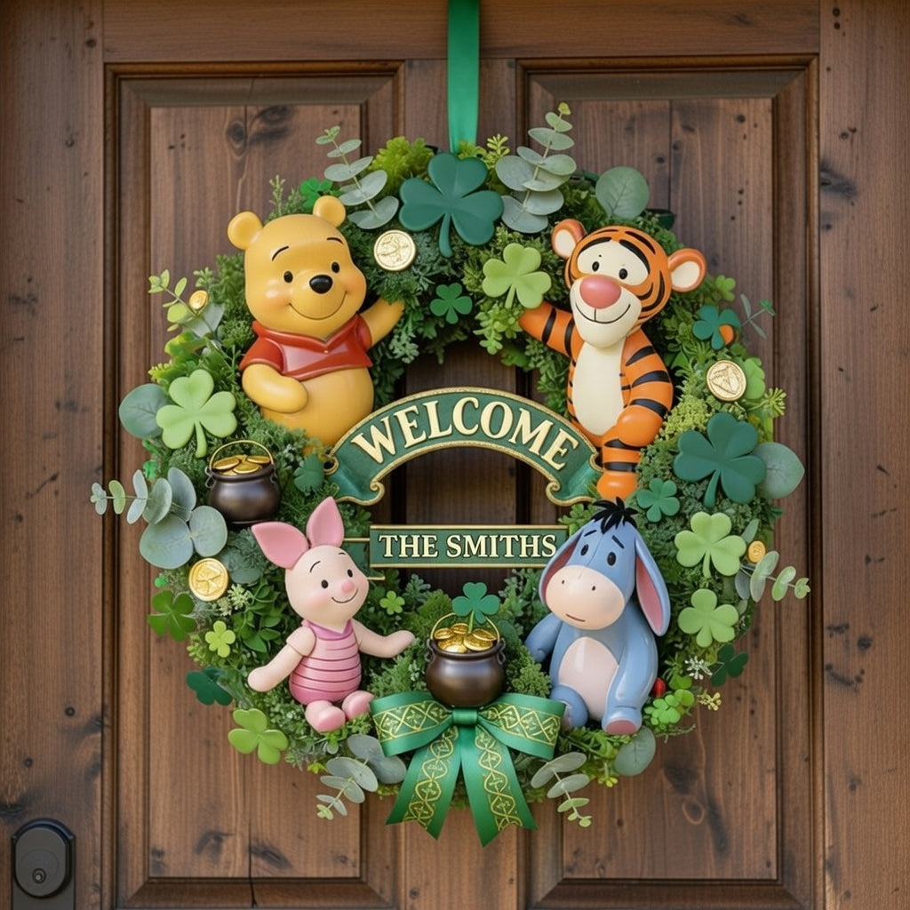 Personalized Welcome Family Wood Sign with Name - St. Patrick's Day Gift