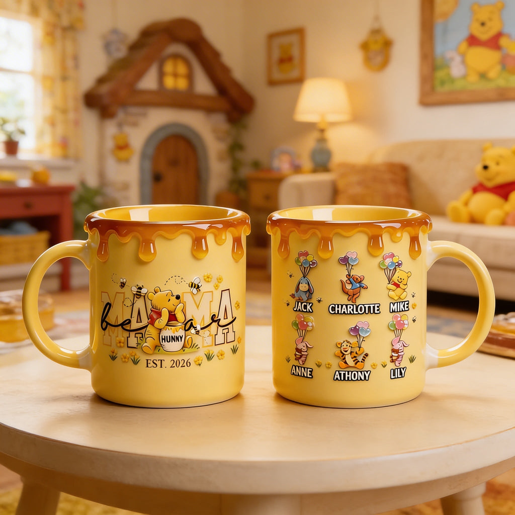 Personalized Honey Bear Accent Mug Best Mama Ever Gift for Mom