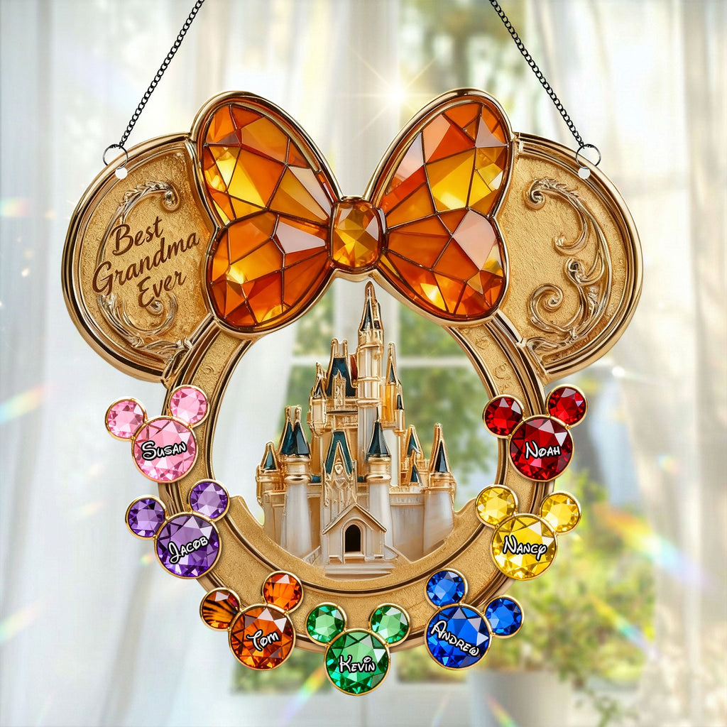 Personalized Suncatcher Window Hanging Gift for Mom Grandma