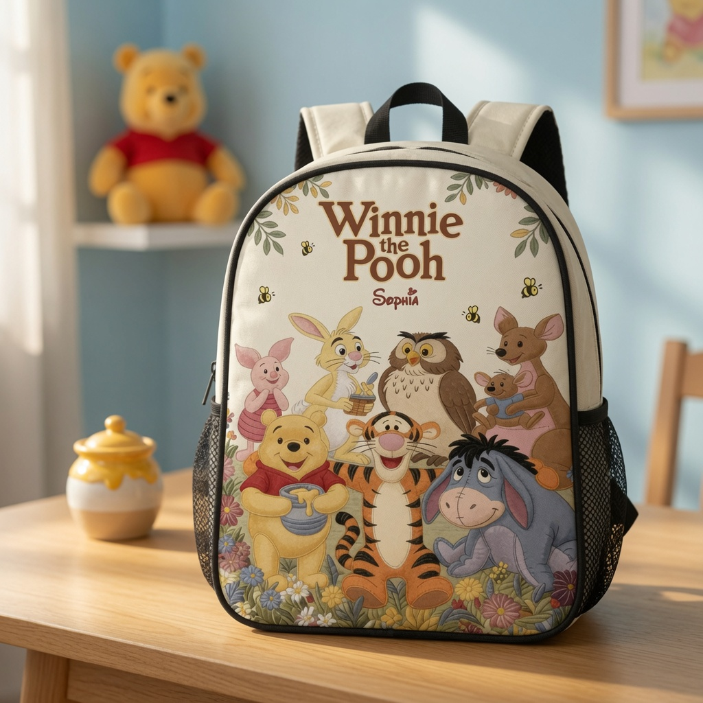 Personalized Winnie the Pooh Backpack Set for Kids - Back to School Gift School Bag+ GradoCreations