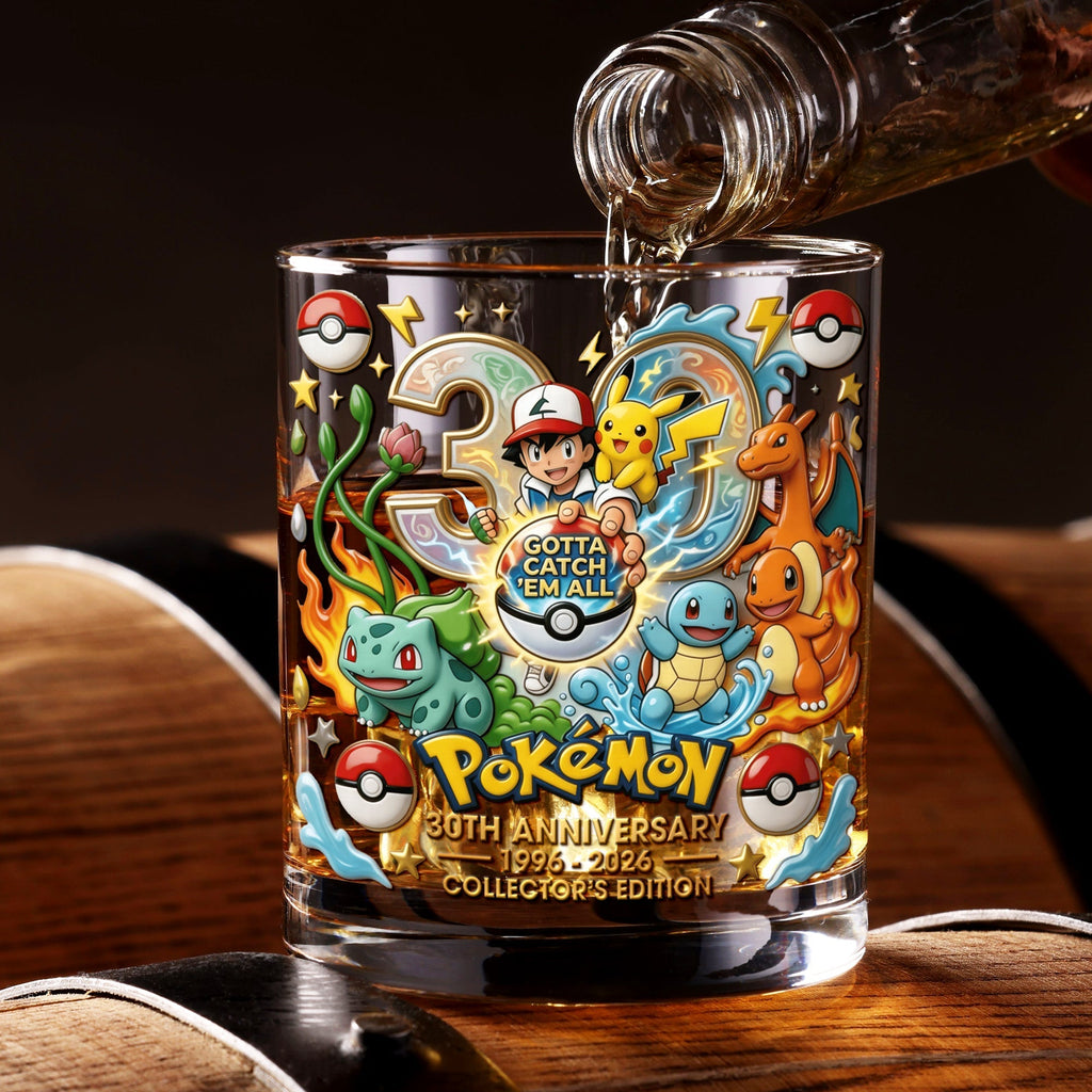 Personalized Whiskey Glass 30th Anniversary Gift for Movie Fans