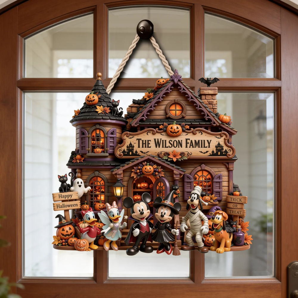 Personalized Halloween Wood Sign with Family Name | Unique Gift for Home Decor Wood Sign GradoCreations