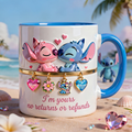 Personalized Accent Mug for Couples With Charms - Gift for Movie Fans