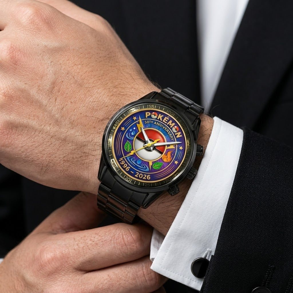 Personalized Pokemon 30th Anniversary Hand Watch Gift for Movie Fans