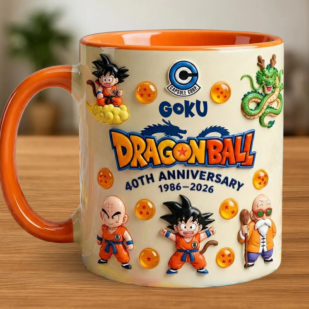 Personalized Dragon Ball 40th Anniversary Accent Mug Gift for Movie Fans