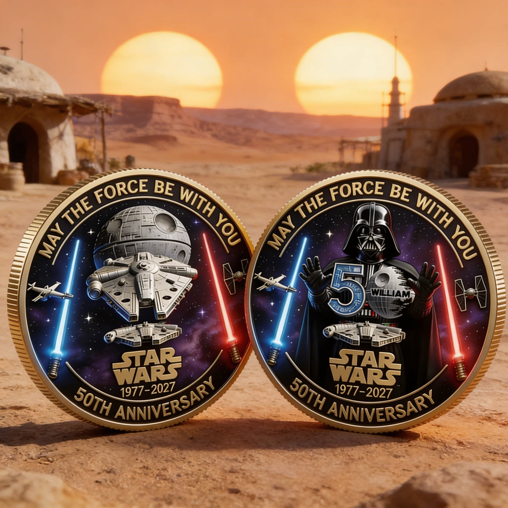 Personalized Commemorative Coin 50th Anniversary Star Wars Gift