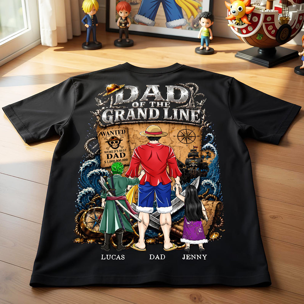 Personalized Dad Of The Grand Line Shirt Custom Name Gift for Dad