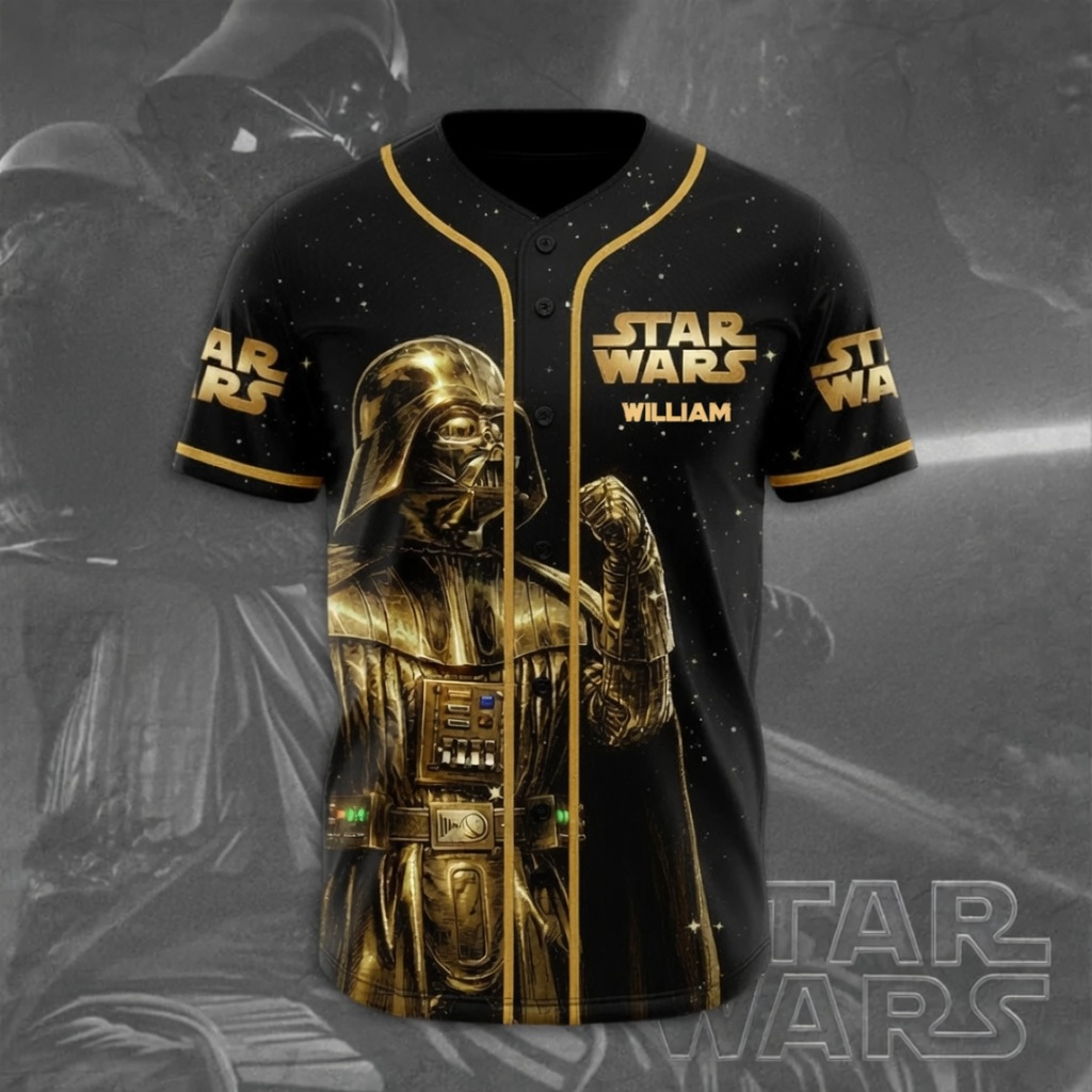 Personalized Star Wars Baseball Jersey Custom Name Gift for Fans