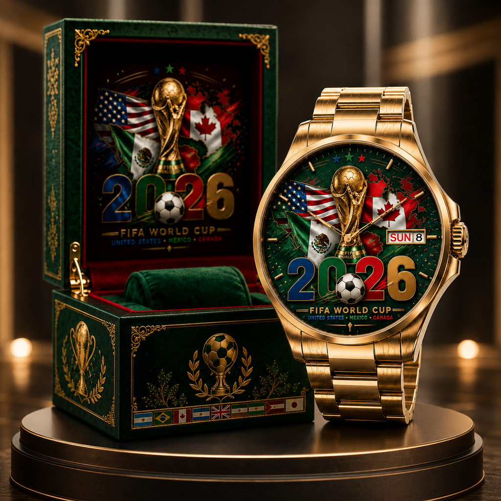 Men's Soccer Watch Featuring 2026 World Cup Host Countries - Ideal Gift for Fans