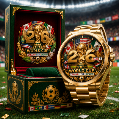 2026 FIFA World Cup Men's Wrist Watch Customizable Gift for Soccer Fans Men's Wrist Watch GradoCreations