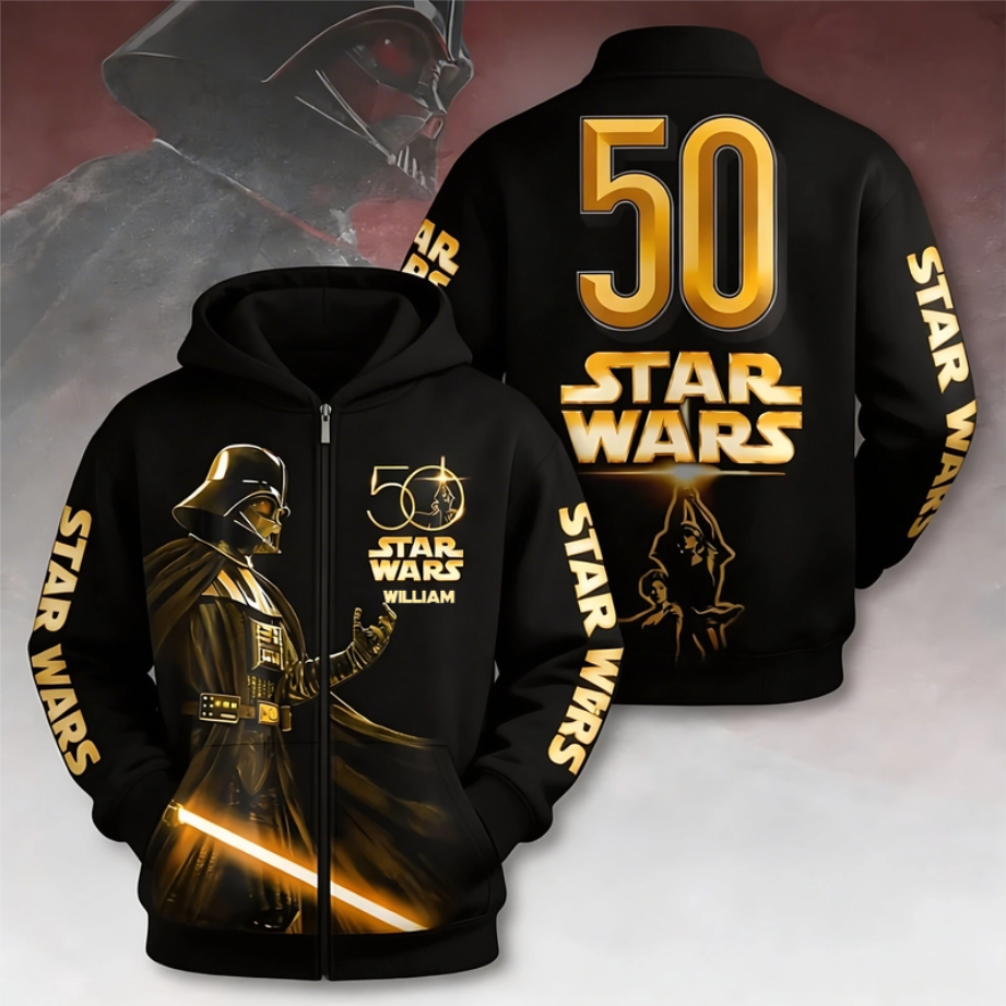 Personalized Star Wars 50th Anniversary All Over Shirt Gift for Movie Fans