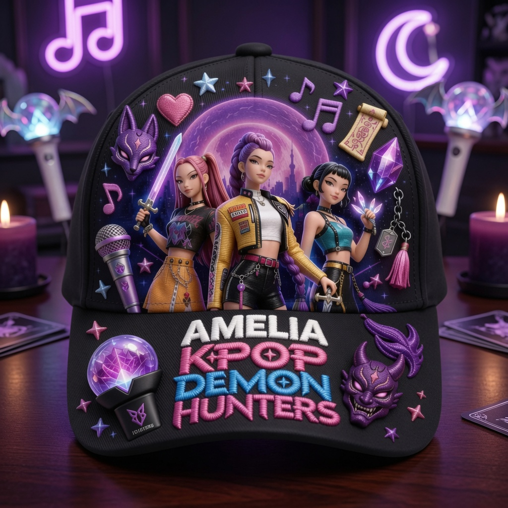 Personalized K-Pop Demon Hunters Cap for Kids | Unique Movie Gift Kid Classic Cap GradoCreations