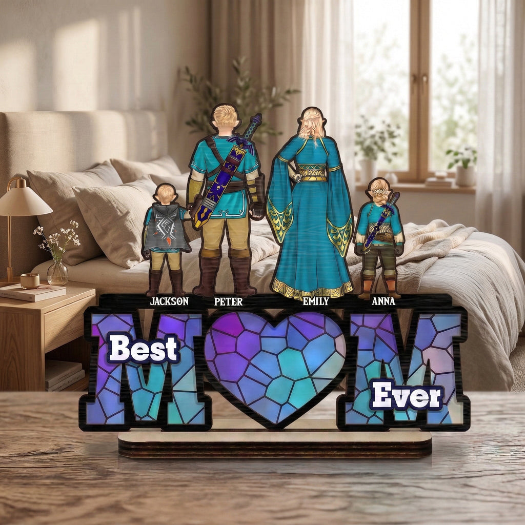 Personalized Wooden Plaque Best Mom Ever Gift for Her Wood Plaque GradoCreations