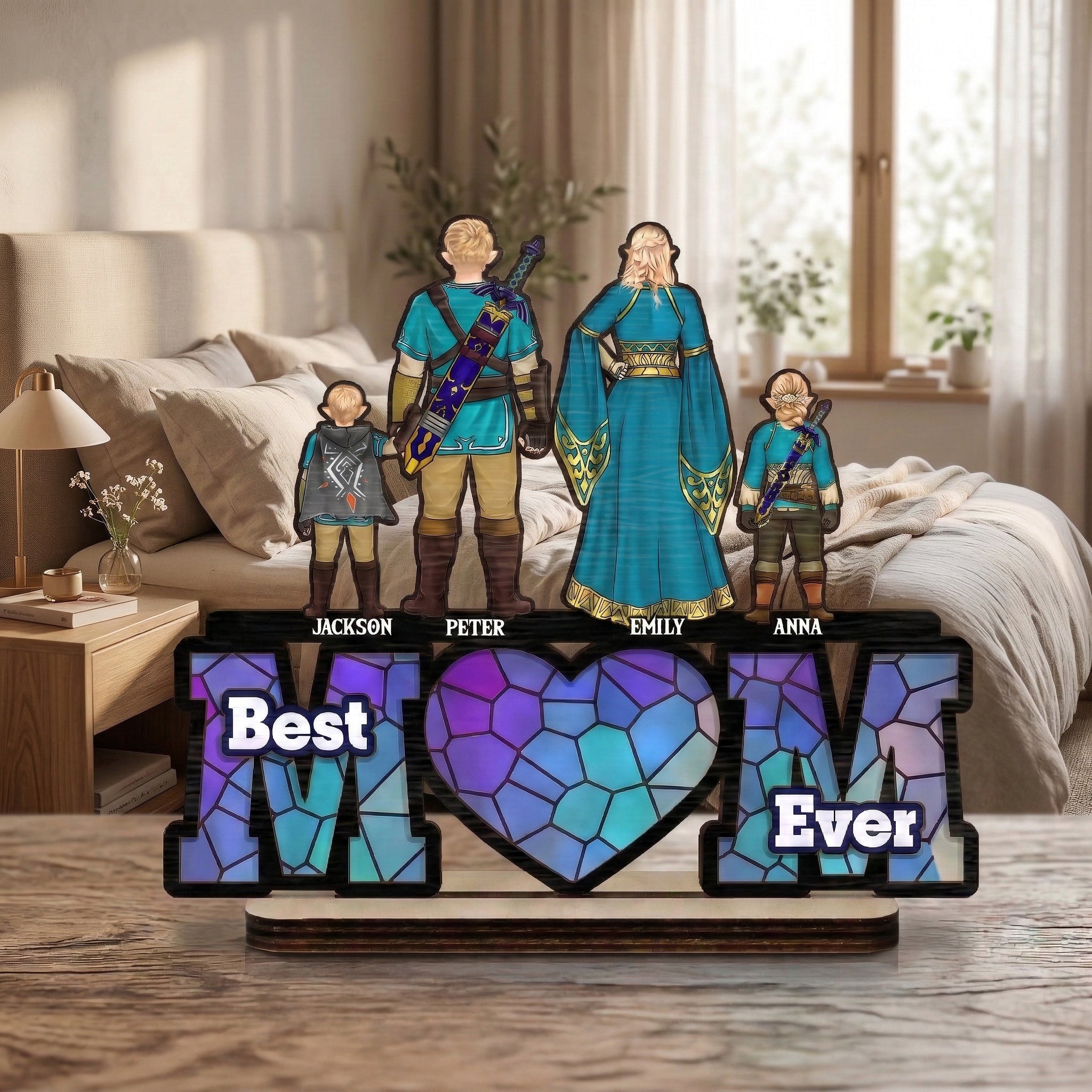 Personalized Wooden Plaque Best Mom Ever Gift for Her Wood Plaque GradoCreations