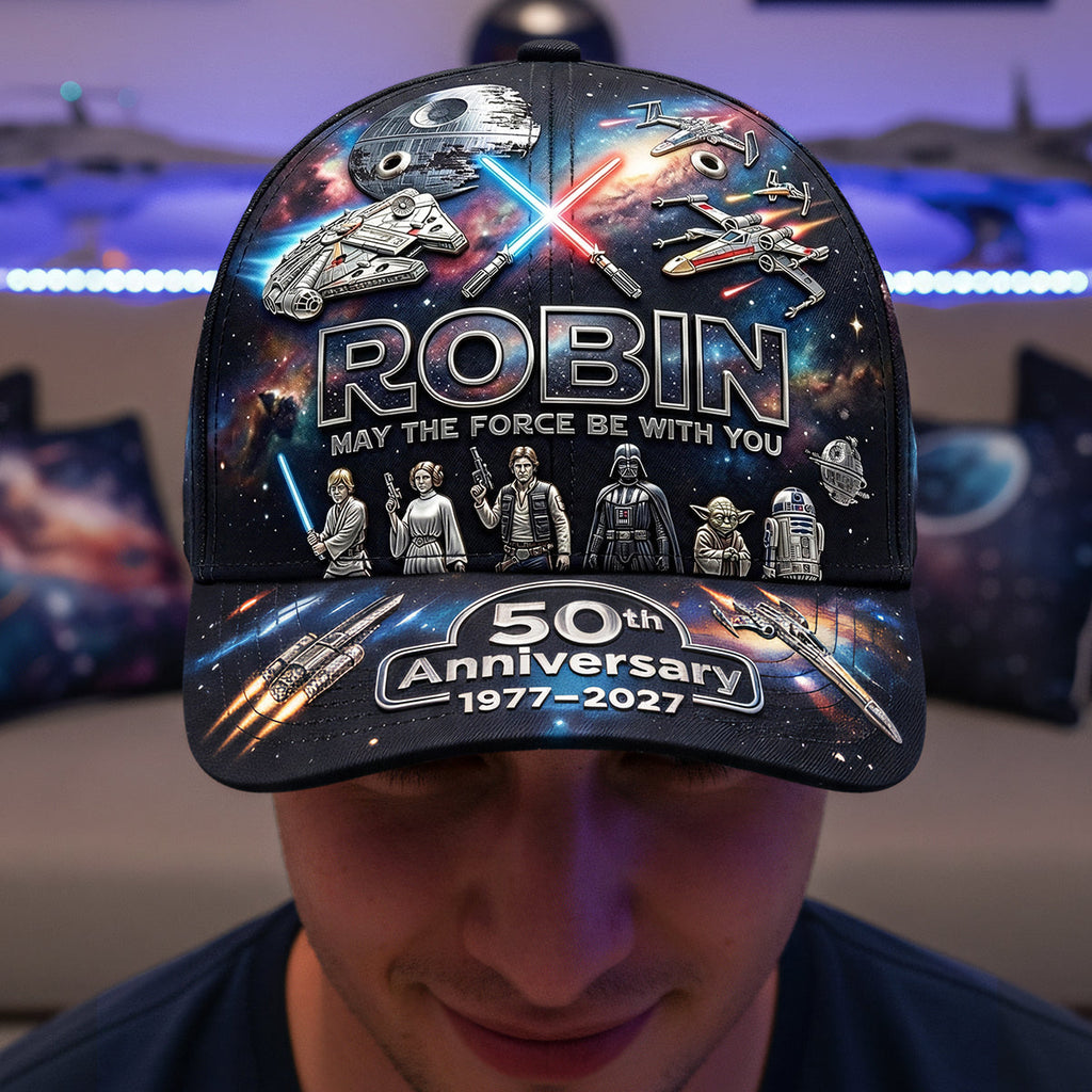 Personalized Star Wars Cap with 50th Anniversary Design | Gift for Movie Fans