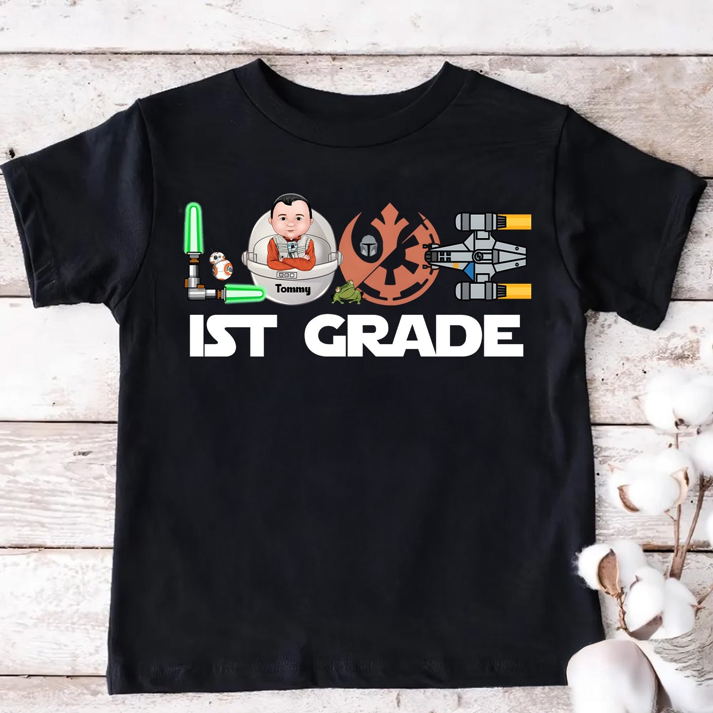 Personalized Star Wars Shirt Gift for First Day of School Kids