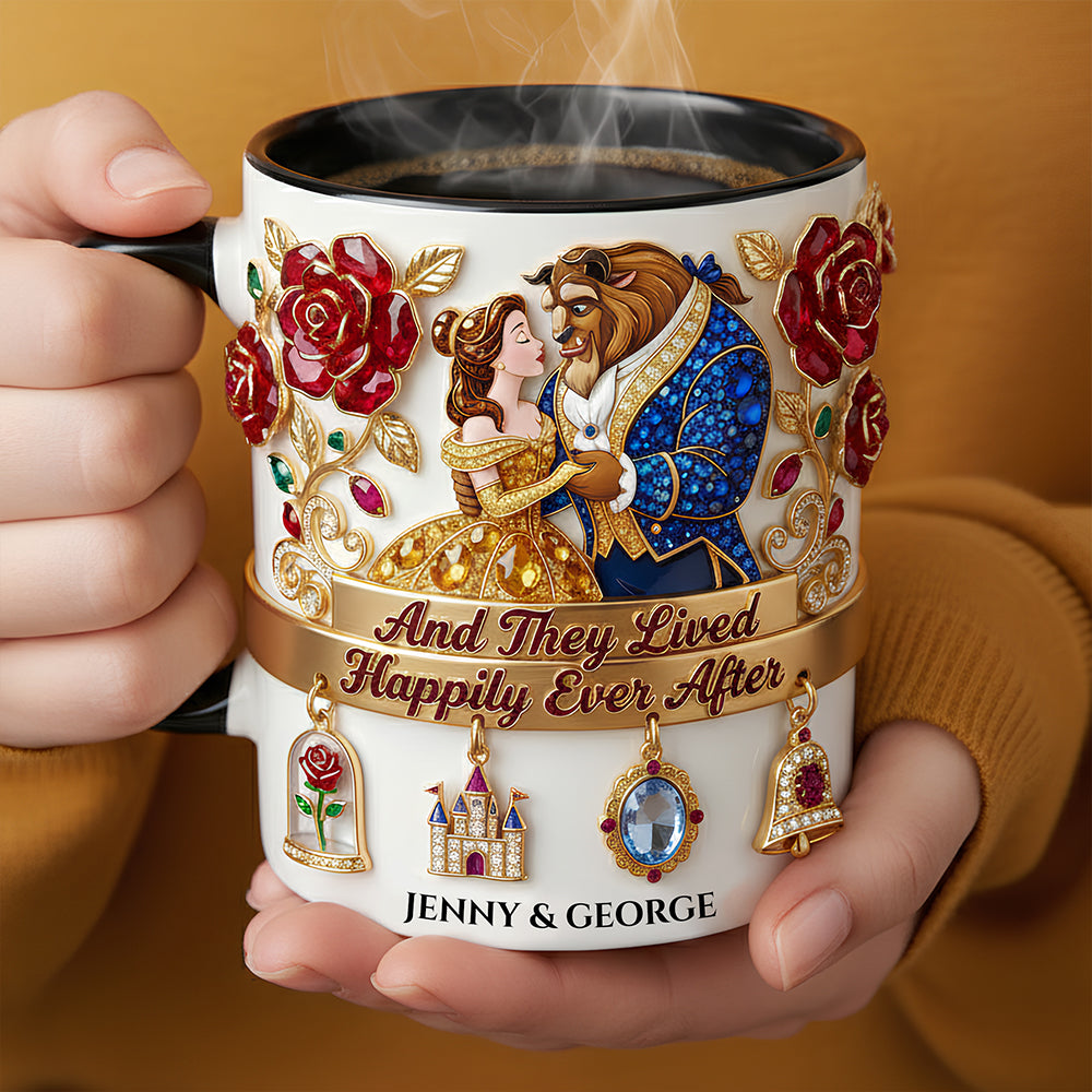 Personalized Couple Mug 'And They Lived Happily Ever After' Gift for Movie Fans
