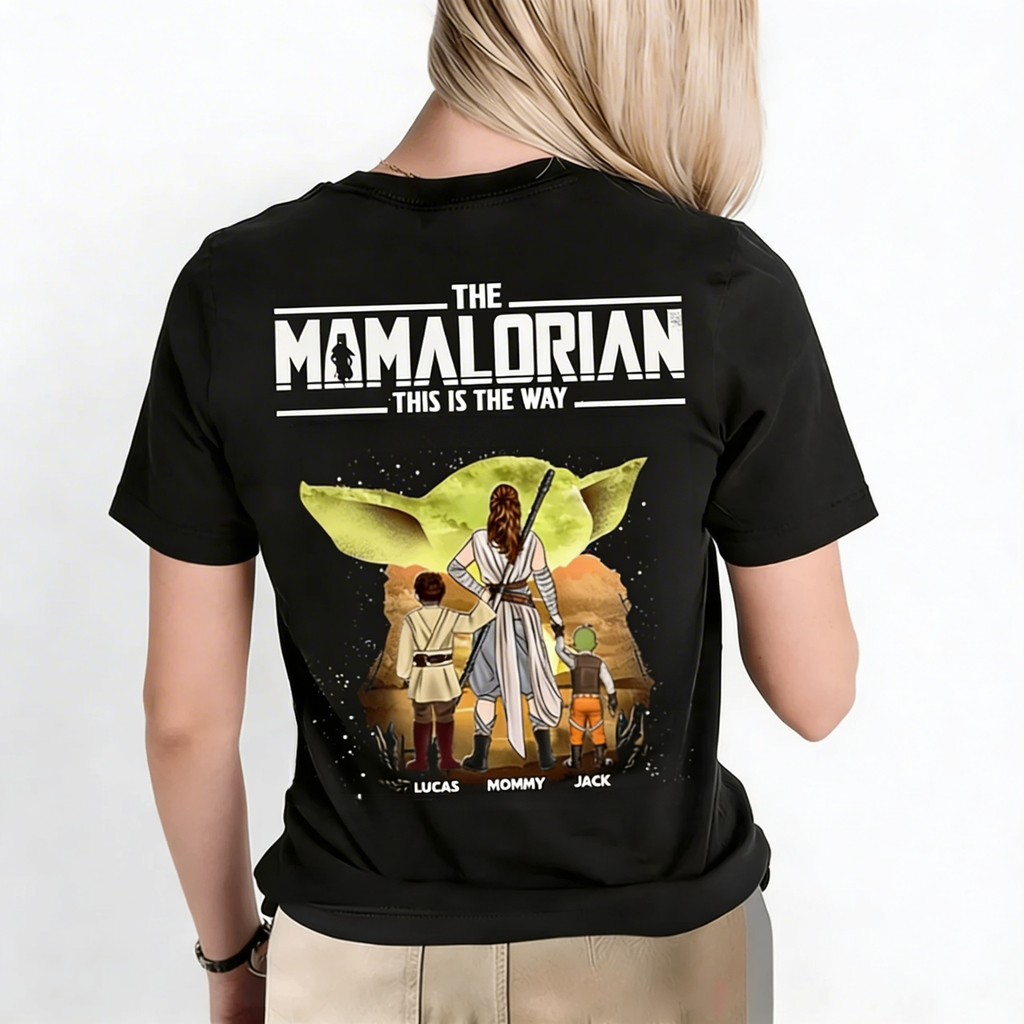 Personalized Momalorian Shirt Custom Name Gift for Mom Cotton Apparel GradoCreations