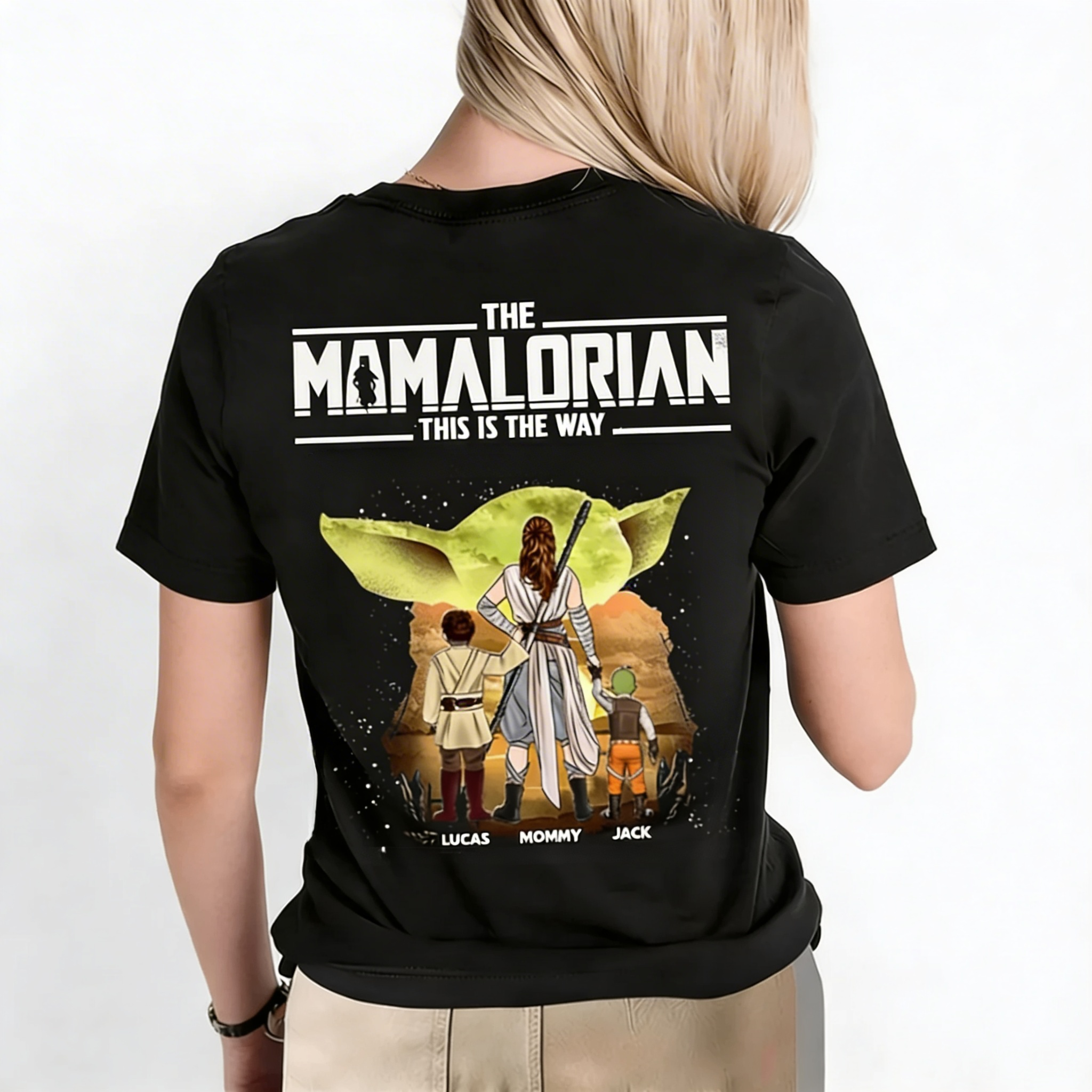 Personalized Momalorian Shirt Custom Name Gift for Mom Cotton Apparel GradoCreations
