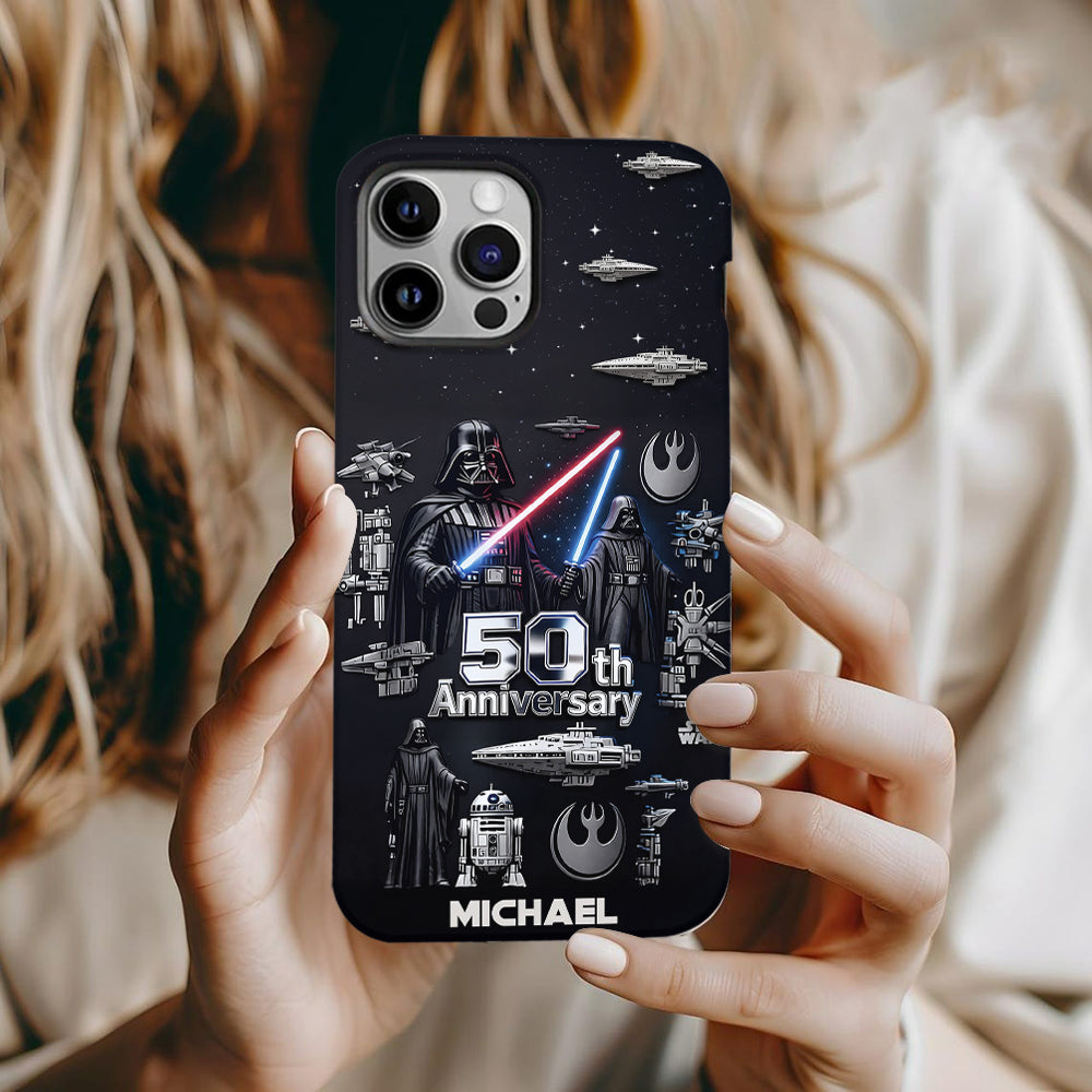 Personalized 50th Anniversary Star Wars Phone Case Gift for Movie Fans