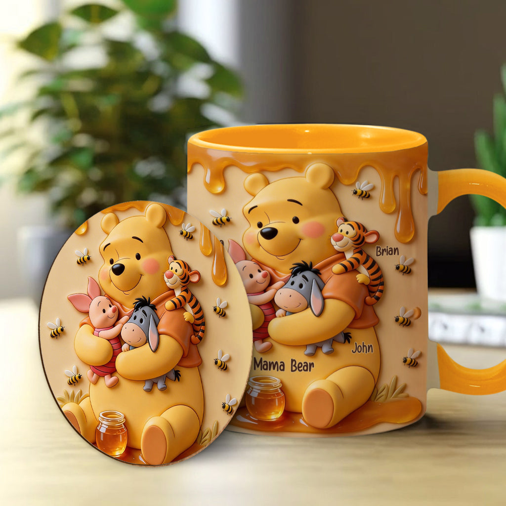 Personalized Honey Bear Mug for Mom | Custom Name Drinkware Gift