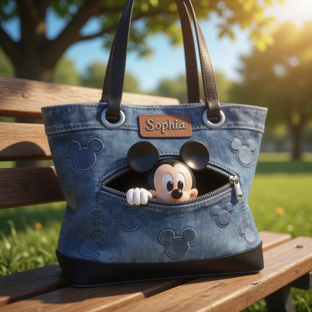 Personalized Disney-Inspired Tote Bag Custom Name Gift for Movie Fans