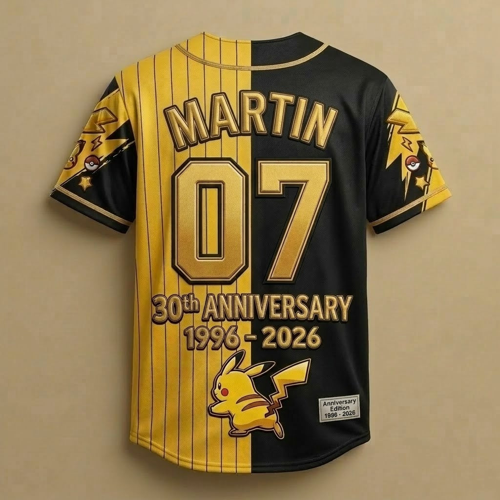 Personalized 30th Anniversary Baseball Jersey for Kids & Adults - Unique Gift for Movie Fans