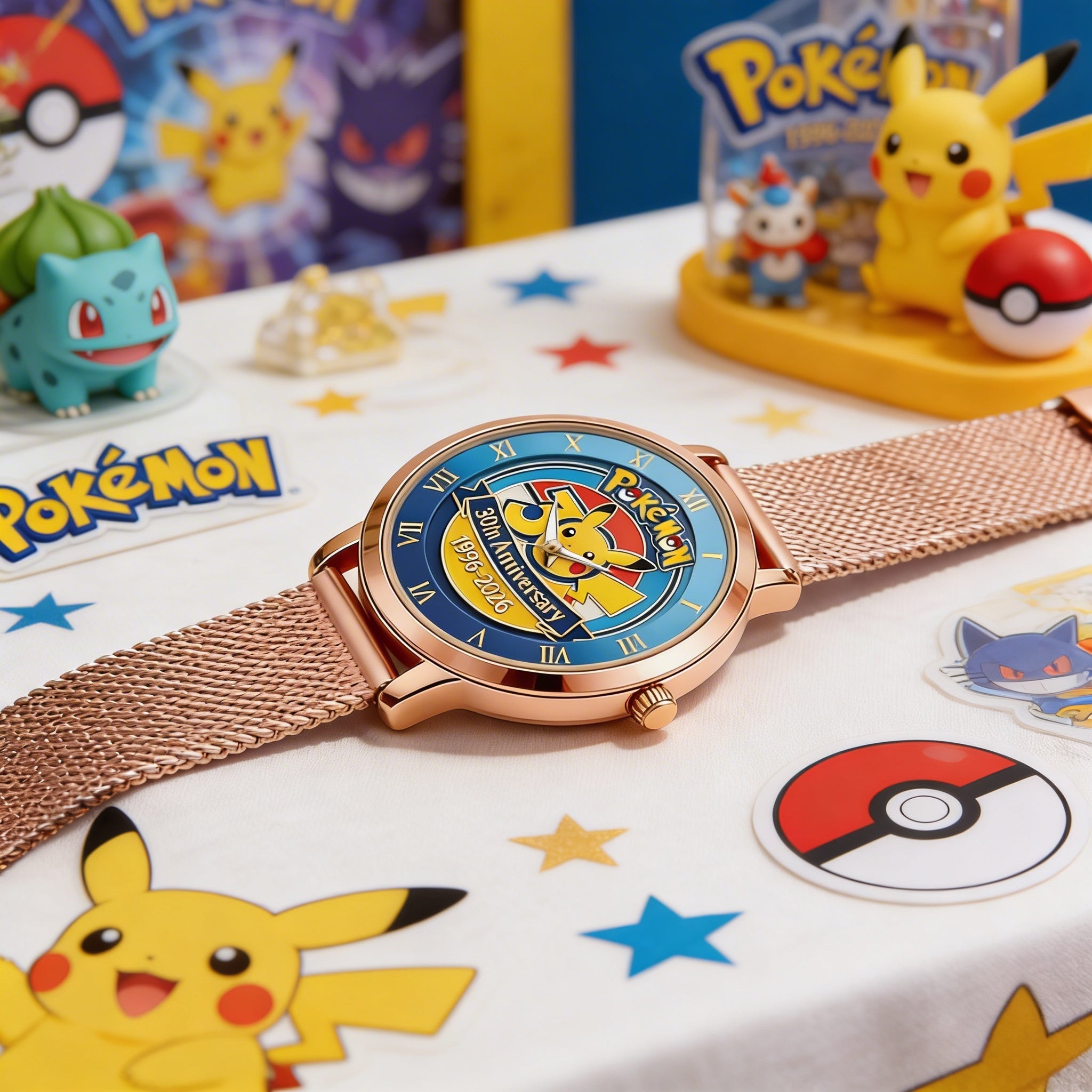 Personalized Pokémon 30th Anniversary Hand Watch Gift for Movie Fans