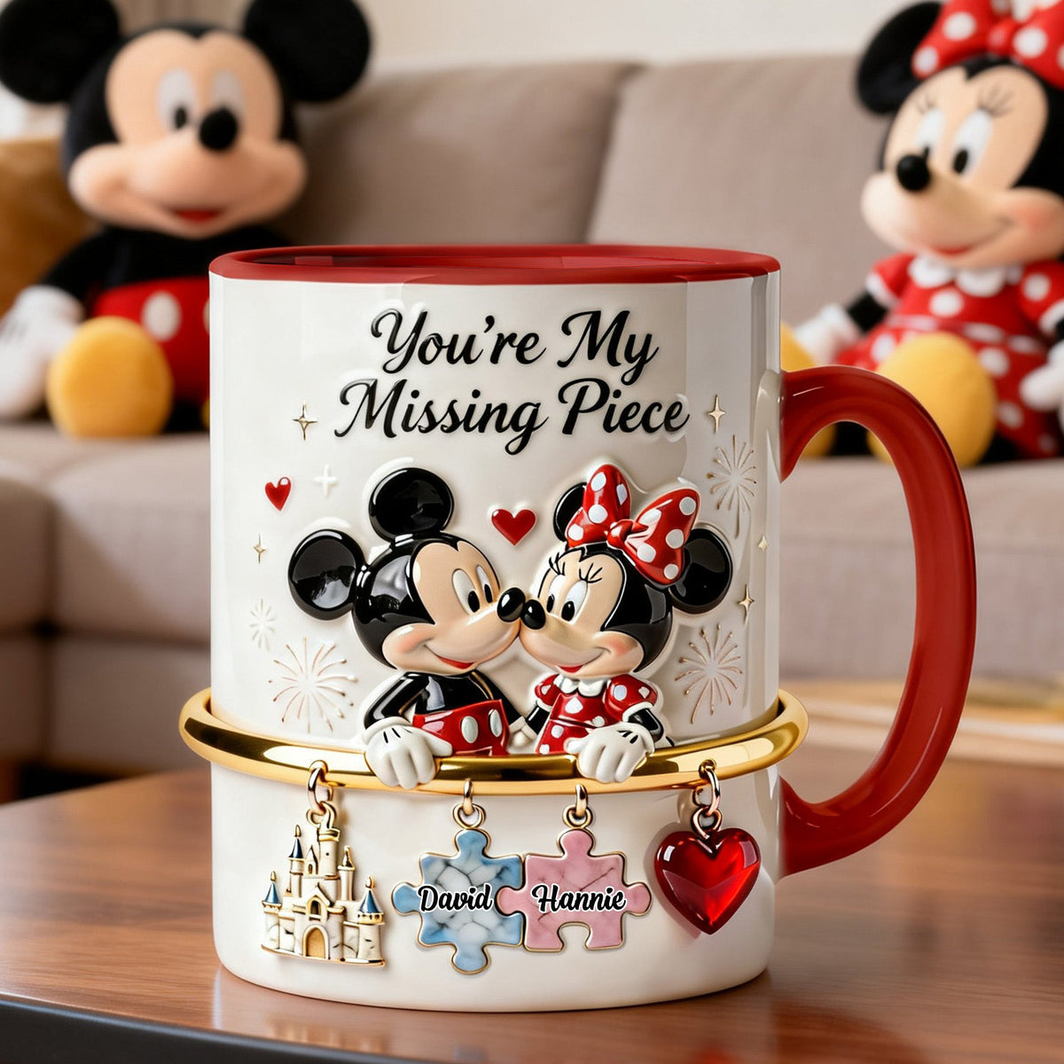 Personalized Accent Mug You're My Missing Piece Gift for Couples