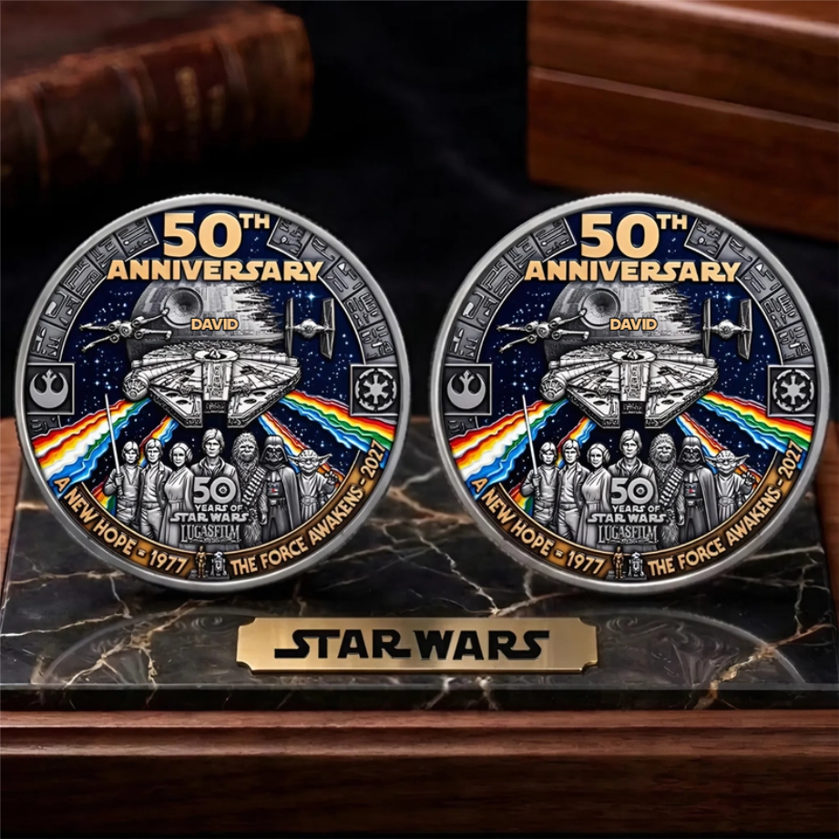 Personalized 50th Anniversary Commemorative Coin for Movie Fans