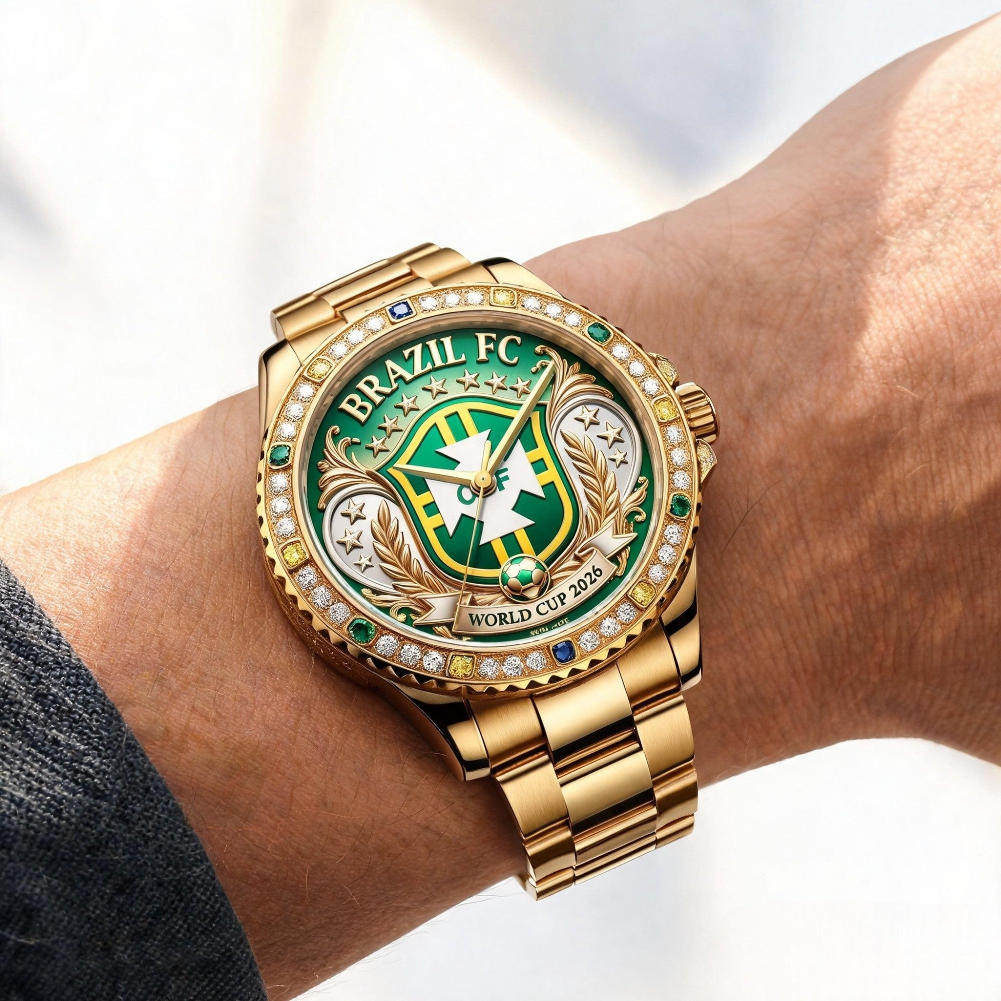 Personalized Brazil Soccer Championship 2026 Men's Watch Gift for Sport Lovers