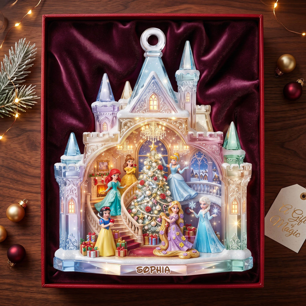 Custom Name Princess Christmas Ornament for Daughter Gift Ornament GradoCreations