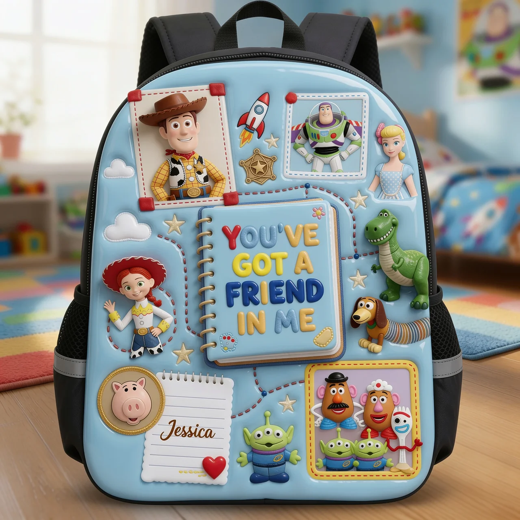 Personalized Toy Story Backpack Set with Lunch Bag & Water Bottle - Back to School Gift for Kids
